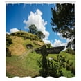 thumbnail image 3 of Ambesonne Hobbits Shower Curtain, Overhill Hobbit Village, 69"Wx75"L, Green Blue, 3 of 3