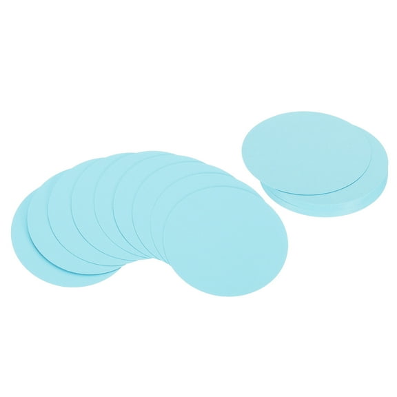 Uxcell 3inch Circle Card Stock, 36Pcs Round Shape Cutouts Paper Thick Cardstock Coaster for DIY Projects, Light Blue