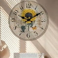 thumbnail image 3 of DESIGNICE Wall Clock,European Minimalist Style Bathroom Clock,Made from Sturdy MDF Small Wall Clock,12",Style1, 3 of 4