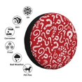 thumbnail image 4 of Sikiie Question Marks1 PVC Leather Spare Tire Wheel Cover Spare Tire Cover, for Car Truck SUV Camper Trailer Universal Fit(14-17in)-17 inch, 4 of 6