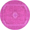 thumbnail image 1 of Ahgly Company Indoor Round Medallion Pink Traditional Area Rugs, 5' Round, 1 of 4