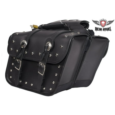 PVC Motorcycle Saddlebag With Studs