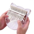 thumbnail image 4 of Kalimba de acrílico transparente con 17 teclas, incluye martillo de afinación, pegatinas, guía básica y accesorios en diseño arcoíris, 4 of 7