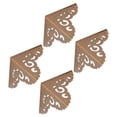 thumbnail image 3 of 4 Pack Furniture Corner Protector Wooden Desk Edge Jewelry Gift Box Cabinet Corner Guard Set Bronze Color, 3 of 5