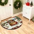 thumbnail image 5 of Mecorevxz Christmas Decorations,Half Round Doormat Non Slip Indoor Outdoor Entrance Semi Circle Area Rug Washable Half Moon Rug Front Floor Mat for Christmas Decor（C）, 5 of 7