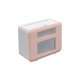 thumbnail image 2 of Dispensador de pañuelos de pared con estante y ranura para teléfono, moderno dispensador de pañuelos de plástico para baño, cocina y oficina (1 unidad), 2 of 7
