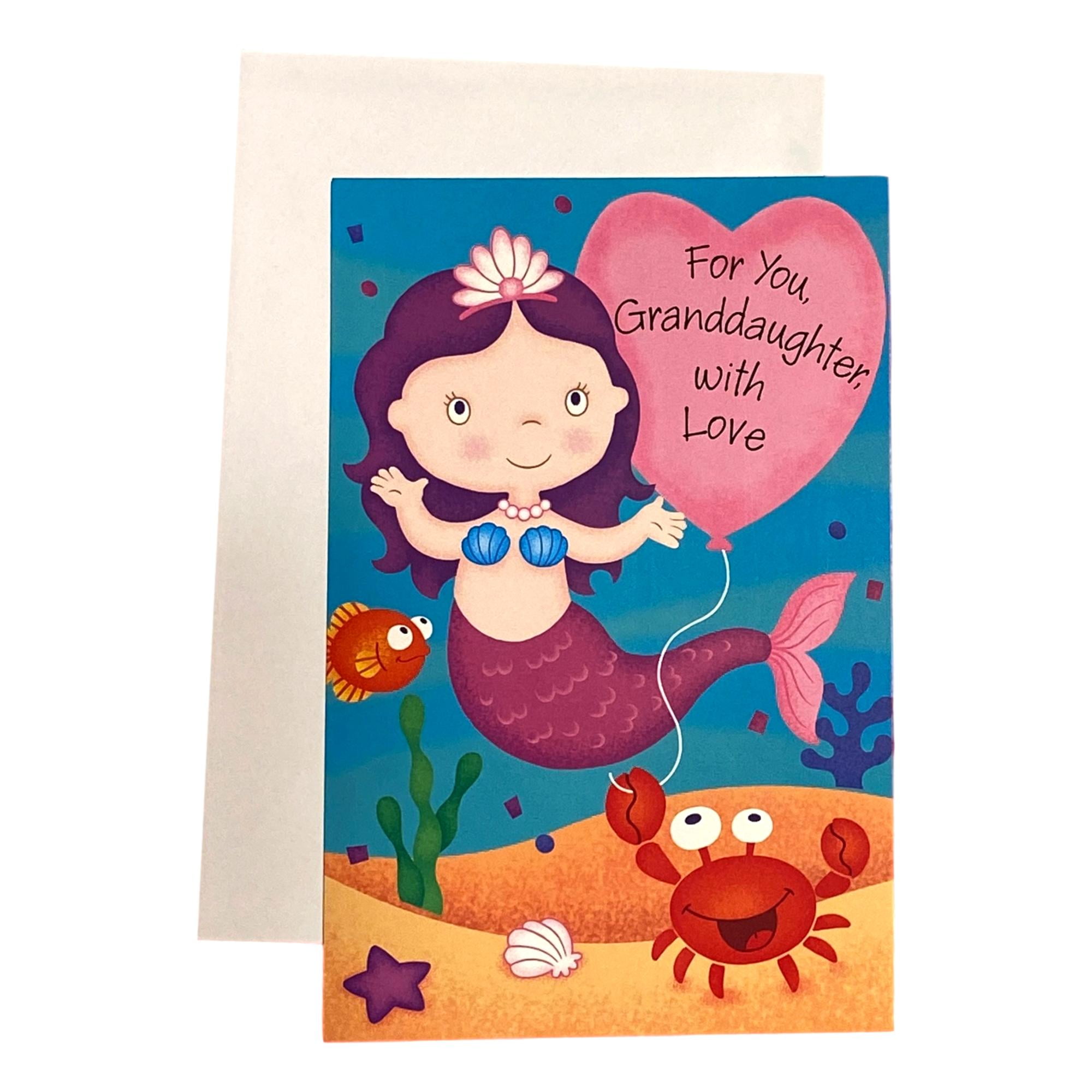 Happy Valentines Day Granddaughter 22550 Juvenile Valentines Greeting Card
