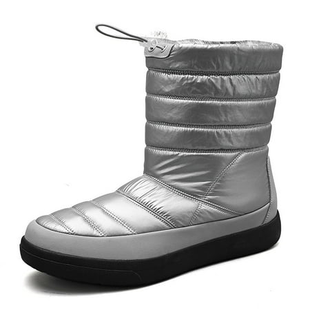 

Men‘s Warm Fleece Comfortable Slip On Mid-Calf Snow Boots Winter