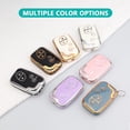 thumbnail image 6 of Key Fob Cover Compatible with Lexus RX350 RX450 GX460 LX570 CT200h ES350 GS300 GS430 GS450h GS460 IS250 IS350 LS460 2009-2015 Keychain Case Holder Protector,Silver/Black, 6 of 6