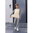 thumbnail image 5 of Arshiner Boys Clothes Contrast Raglan Sleeve Tops + Sweatpants Set 2Pcs Fall Winter Outfits for Kids, 5 of 7