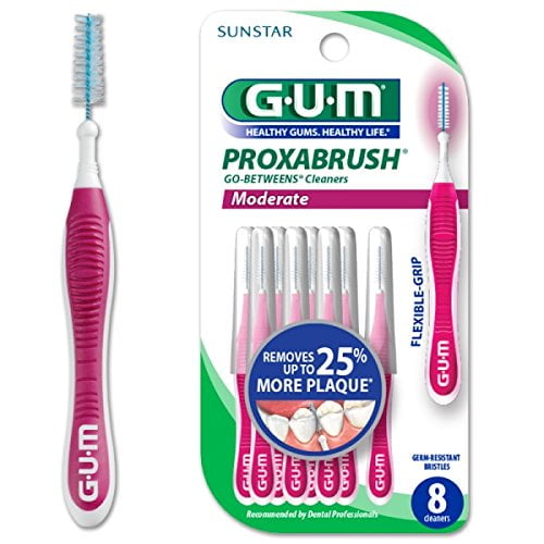 3612H GUM Proxabrush GoBetweens Moderate Cleaner, Nylon Triangular