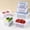 Grey, variant on 4-in-1 Fridge Food Storage Containers with Colander Basket, Transparent Plastic Produce Saver for Vegetable Fruit, Stackable Refrigerator Organizer Bins
