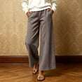 thumbnail image 5 of Oksale Wide Leg Sweatpants Women Loose Fit Petite Ankle Pants with Pockets Casual Elastic High Waisted Sweat Pants for Running Athletic Workout Coffee M, 5 of 9