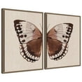 thumbnail image 4 of Kate and Laurel Retro Butterfly Watercolor - 2 Piece Framed Canvas Wall Art Set  by The Creative Bunch Studio, Sylvie Walnut Vintage, Animal Art for Wall Decor, 4 of 8