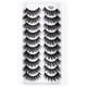 thumbnail image 1 of Kit de 10 pares de pestañas postizas, pestañas postizas 3D, pestañas largas naturales y esponjosas, pestañas postizas de banda suave reutilizables, extensión de pestañas de maquillaje negro de lujo, 1 of 5