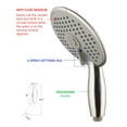 thumbnail image 2 of Ana Bath Anti-Clog High-Pressure 6-Inch Multi Function Dual Shower Head with Handheld Shower System + 60-Inch Stainless Steel Shower Hose (Brushed Nickel), 2 of 6