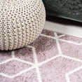 thumbnail image 3 of JONATHAN Y SUPERSOFT 3 x 5 Area Rug, Tumbling Blocks Modern Geometric - Rose/White, SEU101B-3, 3 of 10