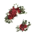 thumbnail image 4 of yotijay 2 Pieces Set Artificial Decor Arrangement Decoration for Party Wall Holiday Dark Red, 4 of 9