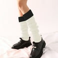 thumbnail image 5 of Yuanlong Womens Socks Thermal Leg Warmers Ribbed Knit Boot Socks Outdoor Streetwear Fashion Cozy Stretch Socks Leggings, 5 of 6