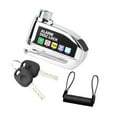 thumbnail image 3 of Candado de disco con alarma impermeable 110dB perfecl con cable recordatorio Amarillo, 3 of 8