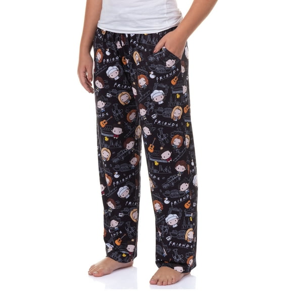 FRIENDS Women's Pajama Pants Chibi Characters Sleep Lounge Bottoms
