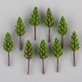 thumbnail image 2 of 100Pcs 38Mm Model Pine Trees Model N Z Scale Wargame Train Railway Scenery Layout Decor Accessories Landscape, 2 of 8