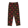 thumbnail image 4 of Haiem Gold Glitter Heart Women's Pajama Pants Ultra Lightweight Pjs Bottoms Sleepwear Bottom Pants With Pocket Drawstring-Medium, 4 of 9