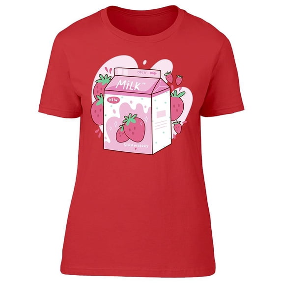 Tasty Strawberry Milk Tee Women's -Image by Shutterstock