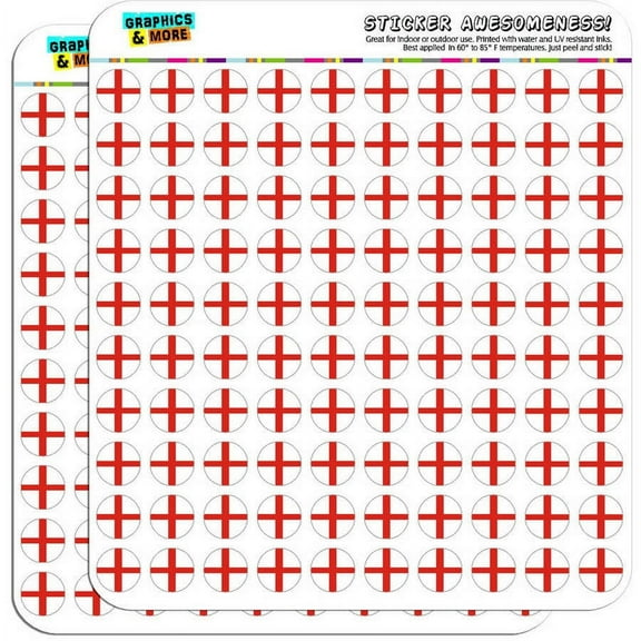 England National Country Flag 200 1/2" (0.5") Planner Calendar Scrapbooking Crafting Stickers