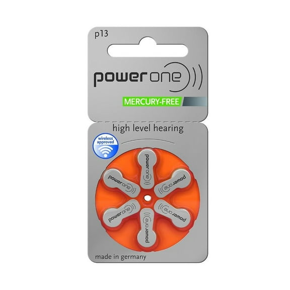 480 x Size p13 PowerOne Hearing Aid Batteries