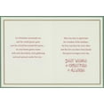 thumbnail image 2 of Designer Greetings 3 Red Ornaments with Gold Foil Accents and Tan Banner on Green Christmas Card for Sister and Husband, 2 of 2