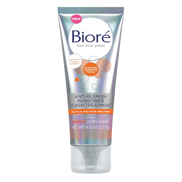 Biore 2 Salicylic Acid Acne Treatment, SteamActivated InShower Face