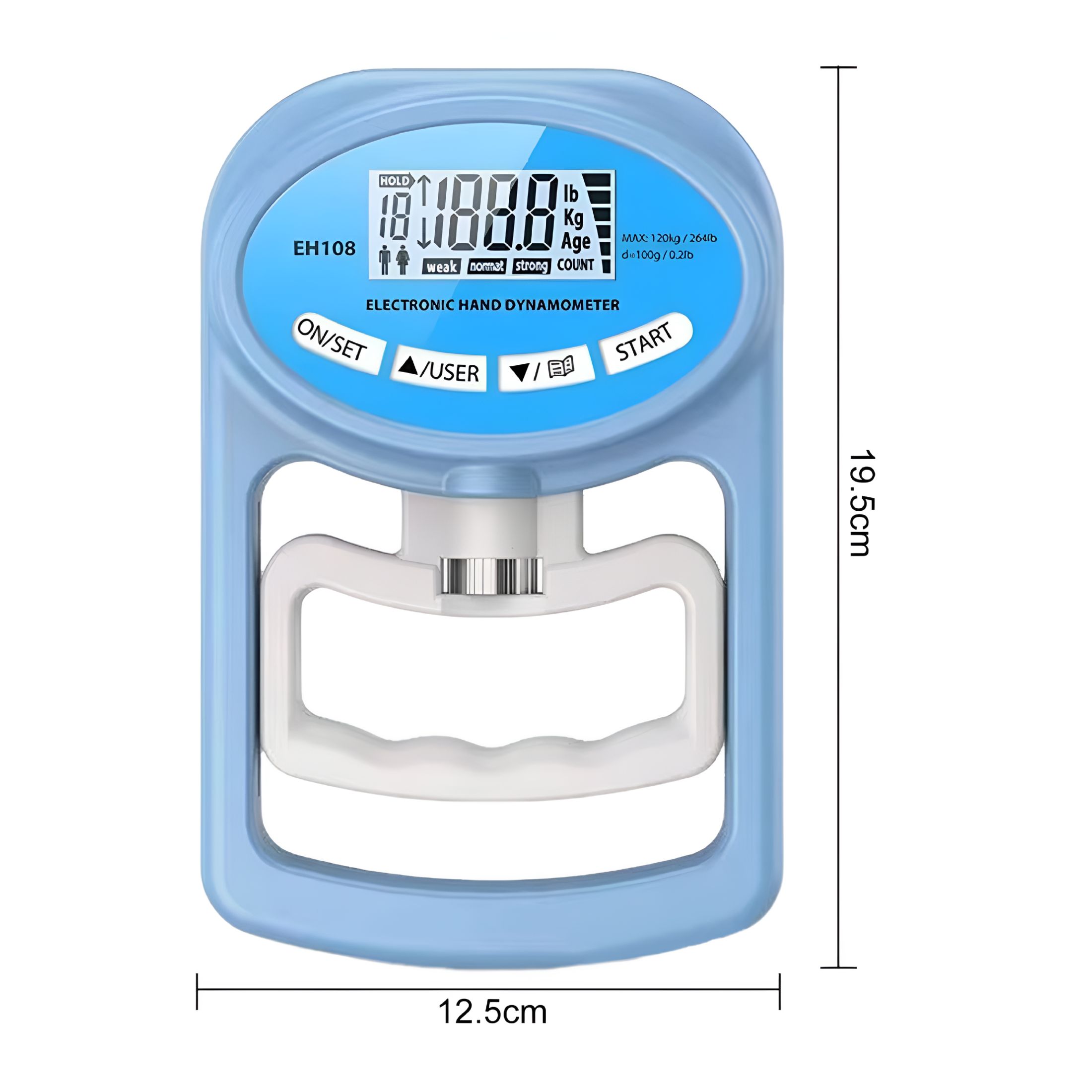 GJX 2026 New Electric Grip Strength Tester Led Display Hand Grip Dynamometer Adjustable Gripper Trainer Handheld Grip Measurement Meter Hand Grip Power Strengthener Exerciser