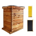 thumbnail image 3 of 10-Frame Langstroth Beehive Starter Kit – 2 Deep Brood Boxes, 1 Medium Super, Beeswax-Coated Fir, Cedarwood Frames – Windowless Traditional Fir Beehive, 2 Deep Boxes + 1 Medium Box 56*46*76, 3 of 8