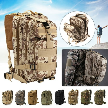 30L Military Tactical Backpack, Army Assault Molle Waterproof Bag, for Camping Hiking Climbing Fishing Trekking Exploring Outdoor