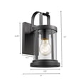 thumbnail image 5 of RADIANCE Goods Transitional 1 Light Textured Black Outdoor Wall Sconce 11" Tall, 5 of 5