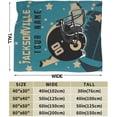 thumbnail image 5 of Custom Football City Jacksonville Blanket Gifts for Men Women Personalized Fans Add Name and Number Throw Blankets, 40" X 50", 5 of 6