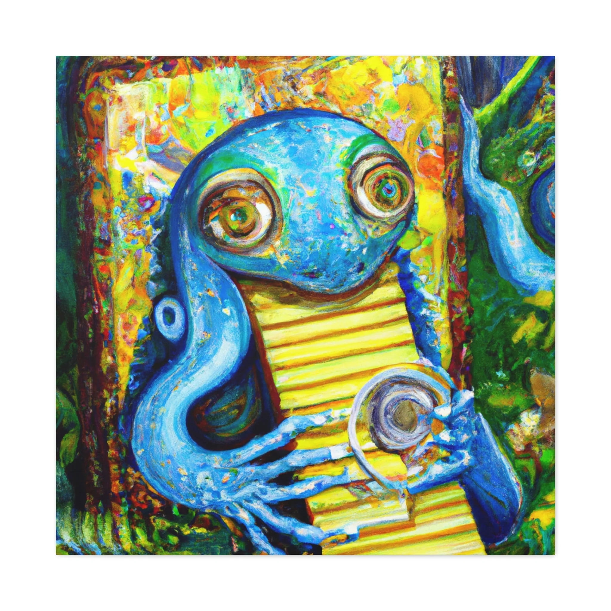 Harmonica in Colorful Vibes - Canvas