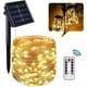 thumbnail image 1 of Cadena de luces solares de color blanco cálido, decoración para exteriores con cable de cobre flexible de ahorro de energía, 8 modos, resistente al agua para patio y jardín, 1 of 5