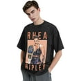 thumbnail image 4 of Rhea Ripley Vintage Oversized Shirt Men's Short Sleeved Tops Women's Crew Neck Graphic Tees, 4 of 5
