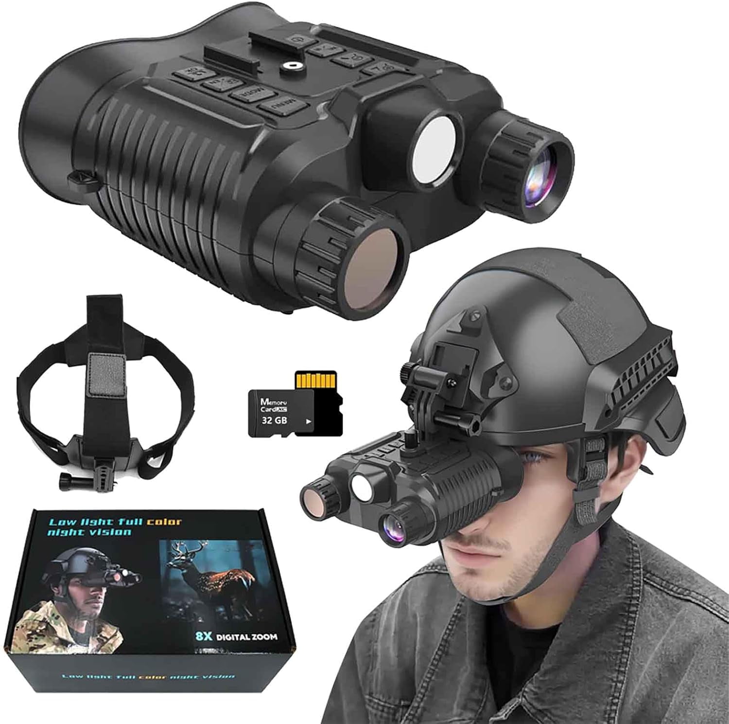個人装備 NVG-10 NVG10 Night Vision Monocular Goggles 1920x1080p WIFI, Waterproof