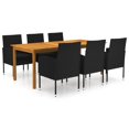 thumbnail image 6 of vidaXL Patio Dining Set Outdoor Dining Table and Chairs Patio Conversation Set, 6 of 6