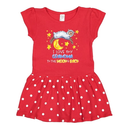 

Inktastic I Love My Grandma to the Moon and Back Cute Sheep Gift Baby Girl Dress