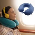 thumbnail image 2 of Almohada en U Espuma de Memoria Unique Bargains Hogar Viajes Oficina Azul, 2 of 7