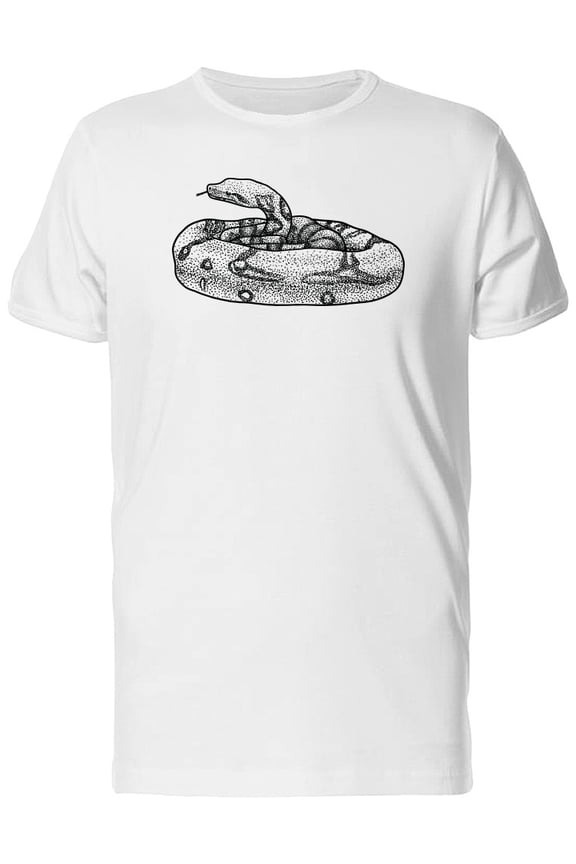 Vintage Boa Snake Sketch T-Shirt Men -Image by Shutterstock, Male 3X-Large
