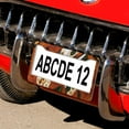 thumbnail image 5 of Funny Food Pizza Realistic Print License Plate Frames 2 Pieces Italian Food Standard Car Tag Cover Holder for Us Standard Vehicles 2 Round Holes Metal License Plate Frame, 5 of 6