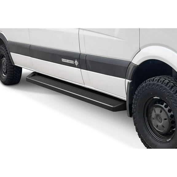 2007-2009 Dodge Sprinter 2007-2009 Freightliner Sprinter 2010-2019 Mercedes-Benz Sprinter (Excl. Passenger Van With Rear A/C) Black Finish 6 Inch iRunning Board Side Bar Side Step Running Board