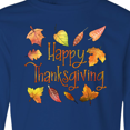 thumbnail image 4 of Inktastic Happy Thanksgiving Fall Leaves in Autumn Colors Long Sleeve Youth T-Shirt, 4 of 5