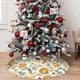 thumbnail image 5 of Sikiie Autumn Pumpkins Leaves 30-48 inches {designName} Print Christmas Tree Skirt Snowman Xmas Tree Skirt with Edge Christmas Decorations for Holiday Party36", 5 of 7