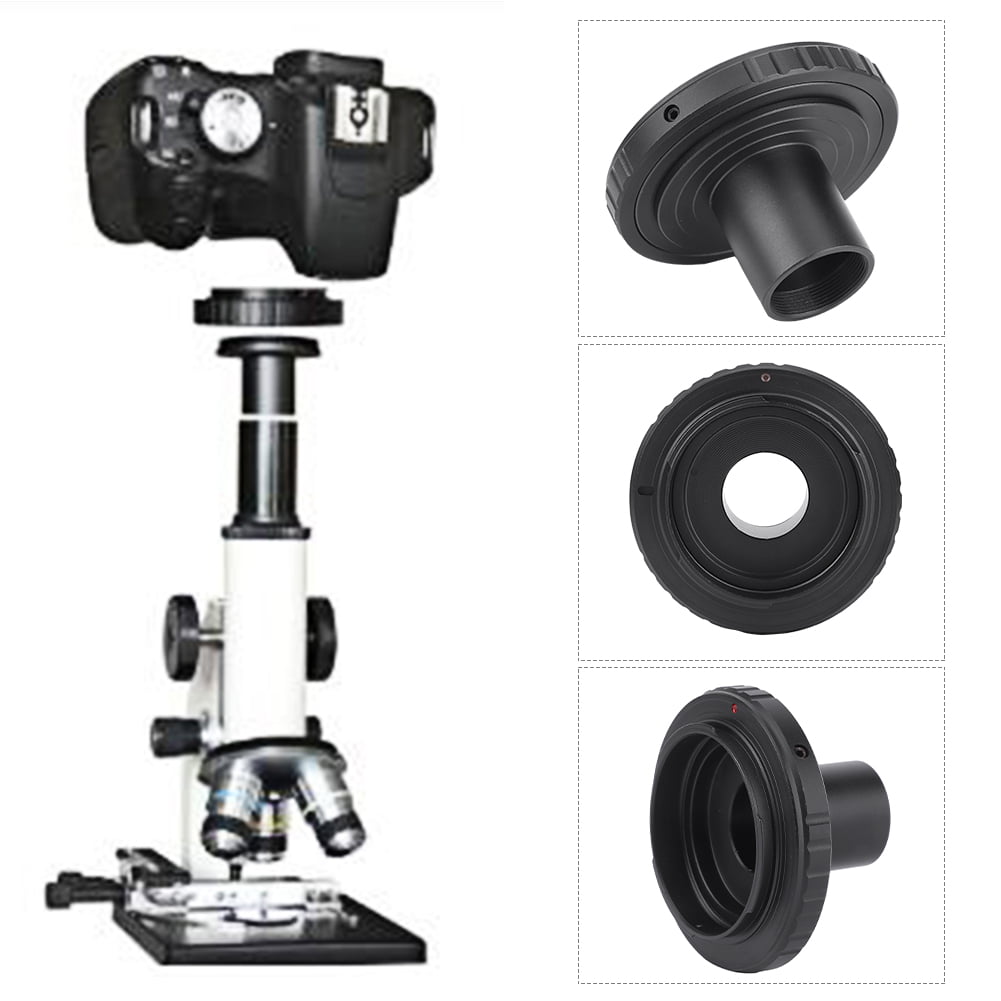 70 Microscope Eyepiece Adapter Ring Professional Metal Adapter Ring 23.2mm T Mount Microscope Eyepiece for Nikon AI Mounts SLR Camera
